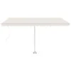 VIDAXL Auvent Manuel Rétractable Sur Pied 450x350 Cm Crème -Élégance Jardin 645a95ad4b2c85.16005141