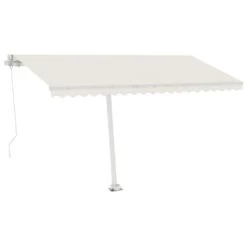 VIDAXL Auvent Manuel Rétractable Avec Led 450x300 Cm Crème 13 VIDAXL Auvent Manuel Rétractable Avec Led 450x300 Cm Crème -Élégance Jardin 645a95b9bac2f7.17617581