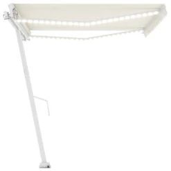 VIDAXL Auvent Manuel Rétractable Avec Led 450x300 Cm Crème 14 VIDAXL Auvent Manuel Rétractable Avec Led 450x300 Cm Crème -Élégance Jardin 645a95b9bdf522.09147796
