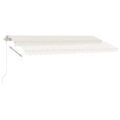 VIDAXL Auvent Manuel Rétractable Avec Led 450x300 Cm Crème 15 VIDAXL Auvent Manuel Rétractable Avec Led 450x300 Cm Crème -Élégance Jardin 645a95b9c13c99.52262491