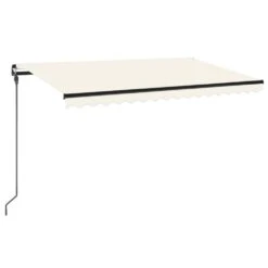 VIDAXL Auvent Manuel Rétractable 450x300 Cm Crème -Élégance Jardin 645a95bb783202.82928780