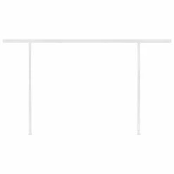 VIDAXL Auvent Manuel Rétractable Avec Led 4,5x3,5 M Orange Et Marron -Élégance Jardin 645a95c8d8fd96.17412558