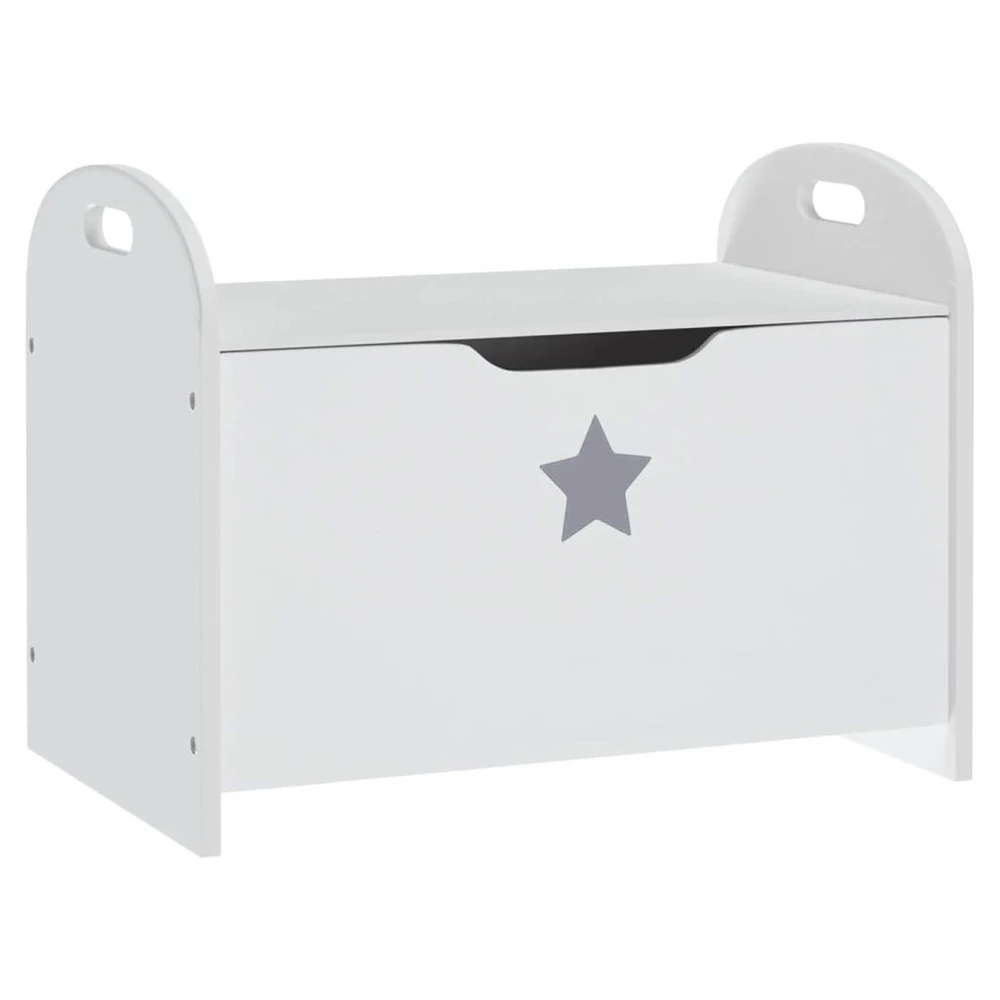 VIDAXL Banc De Rangement Pour Enfants Blanc 62x40x46,5 Cm Mdf 4 VIDAXL Banc De Rangement Pour Enfants Blanc 62x40x46,5 Cm Mdf – Image 2