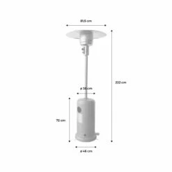 Chauffage D'extérieur à Gaz 13kw - Siberia - Parasol Chauffant Gris. Avec Roulettes Et Stabilisateur 13 Chauffage D'extérieur à Gaz 13kw - Siberia - Parasol Chauffant Gris. Avec Roulettes Et Stabilisateur -Élégance Jardin 645b9081536319.13388498