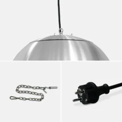 Parasol Chauffant électrique Suspendu 1500w – Oslo – Chauffage D’extérieur Type Halogène. Kit De Suspension Inclus (chaîne Et 10 Parasol Chauffant électrique Suspendu 1500w – Oslo – Chauffage D’extérieur Type Halogène. Kit De Suspension Inclus (chaîne Et -Élégance Jardin 645b908fa31393.80972350