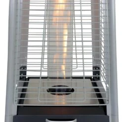 Lot De 2 Chauffages D'extérieur - Sweden - Parasols Chauffants Gaz Pyramide. Design. Véritable Flamme. Roulettes Incluses -Élégance Jardin 645b9093799108.92420756