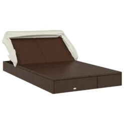 VIDAXL Transat 2 Places Avec Toit Pliable Marron 213x118x97 Cm -Élégance Jardin 645ecefa790e75.87606454