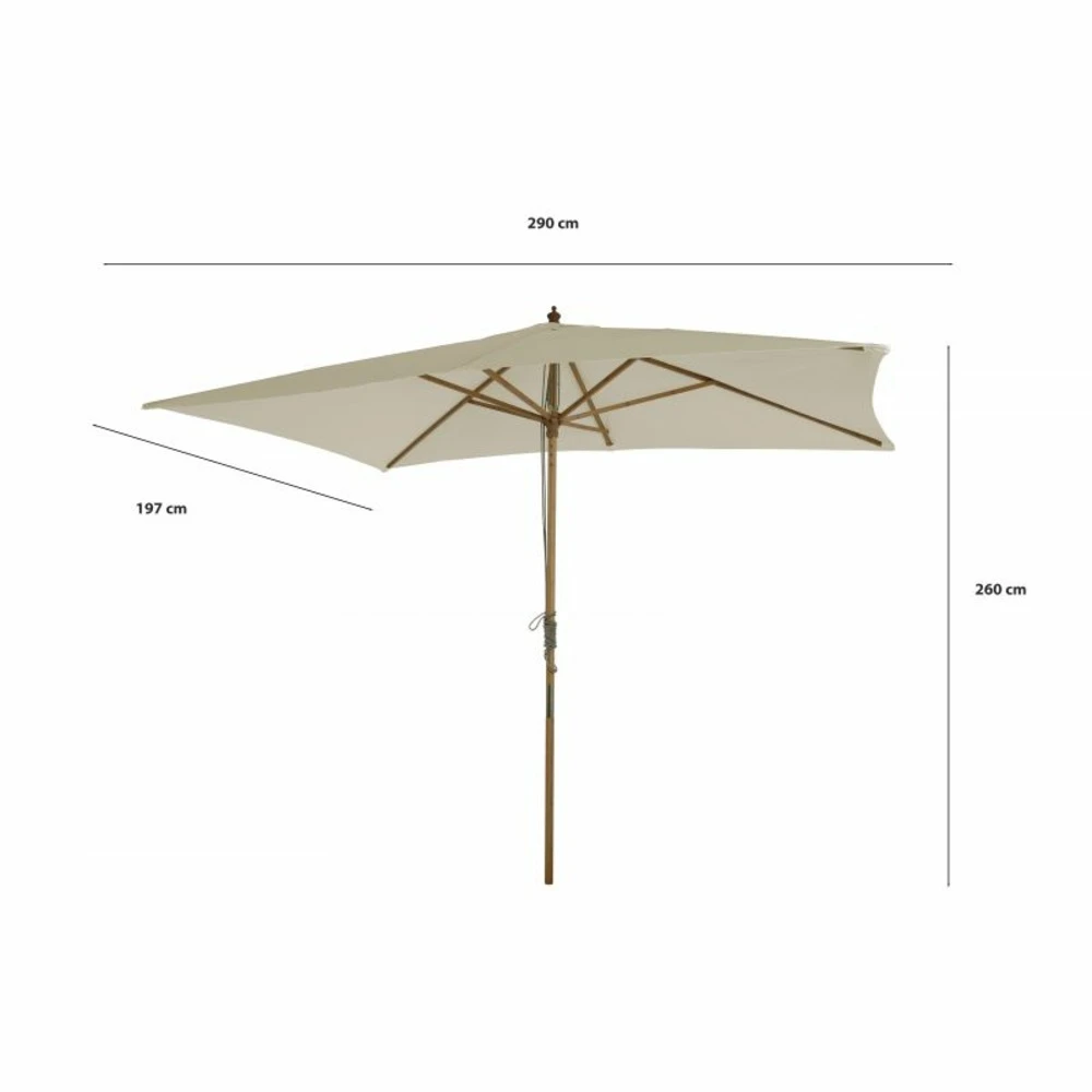 Parasol Droit Hoani En Bambou Contreplaqué Et Tissu Beige Clair 5 Parasol Droit Hoani En Bambou Contreplaqué Et Tissu Beige Clair – Image 3