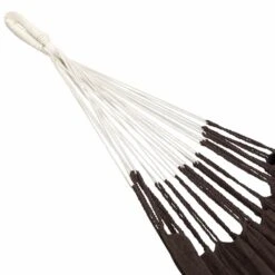 Toile De Hamac Marron. 1 Personne. 100% Polycoton. 240x160cm -Élégance Jardin 64627e2d740831.93833964