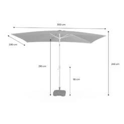 Parasol Wissant. 2x3m. Couleur Sable. Mât Central. Aluminium Anodisé Orientable. Manivelle D'ouverture 15 Parasol Wissant. 2x3m. Couleur Sable. Mât Central. Aluminium Anodisé Orientable. Manivelle D'ouverture -Élégance Jardin 64627e45032a64.62907542