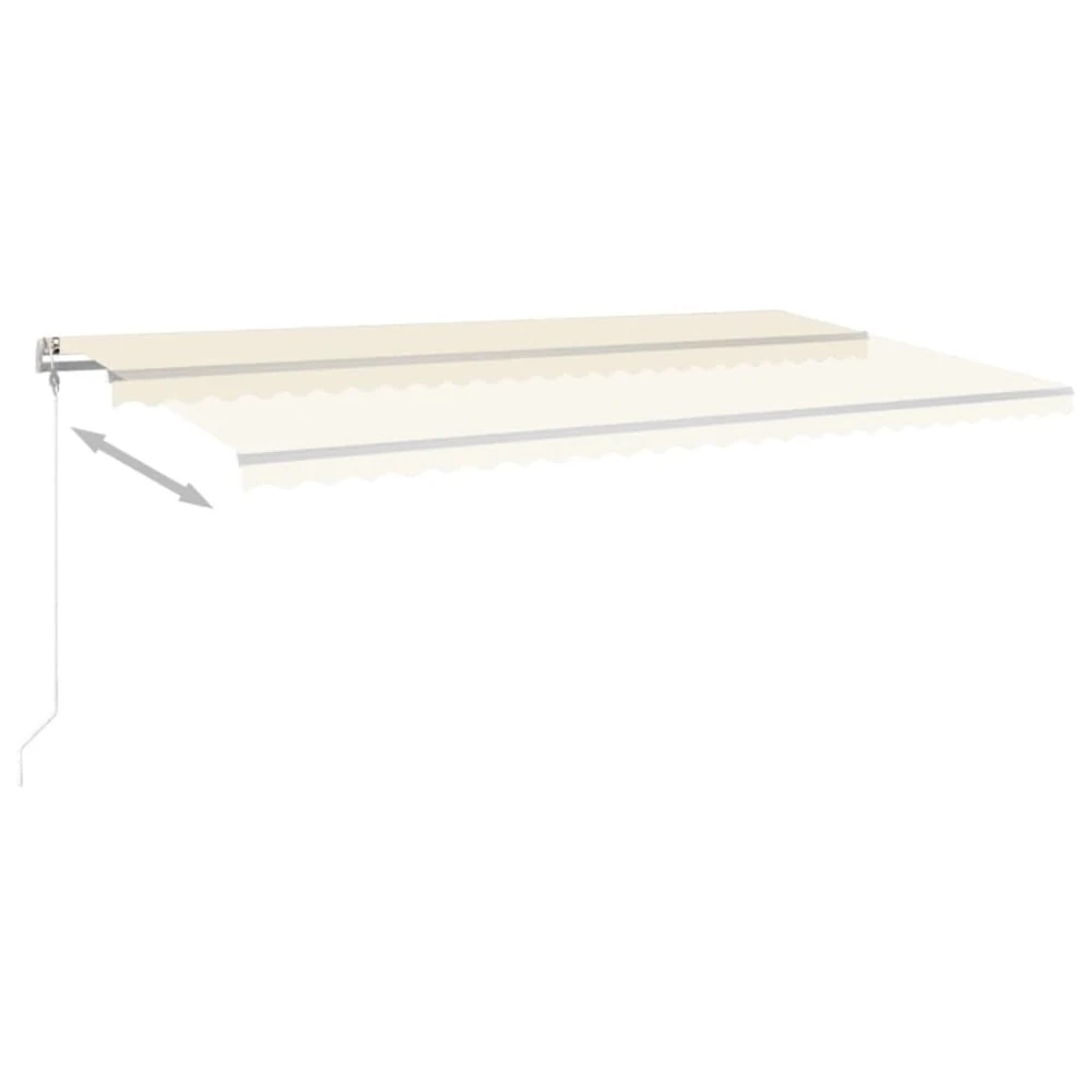 VIDAXL Auvent Rétractable Automatique 600x350 Cm Crème 5 VIDAXL Auvent Rétractable Automatique 600x350 Cm Crème – Image 3