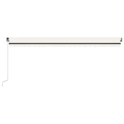 VIDAXL Auvent Manuel Rétractable 500x300 Cm Crème -Élégance Jardin 6467160f51b788.49272338