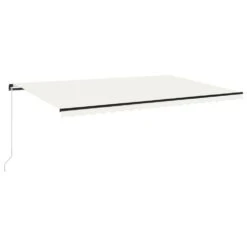 VIDAXL Auvent Manuel Rétractable 500x300 Cm Crème -Élégance Jardin 6467160f5d5671.20418641