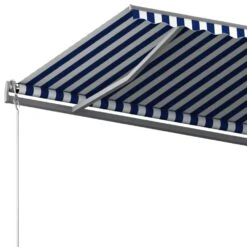 VIDAXL Auvent Manuel Rétractable Sur Pied 500x350 Cm Bleu/blanc 14 VIDAXL Auvent Manuel Rétractable Sur Pied 500x350 Cm Bleu/blanc -Élégance Jardin 64671616cb7343.00717138