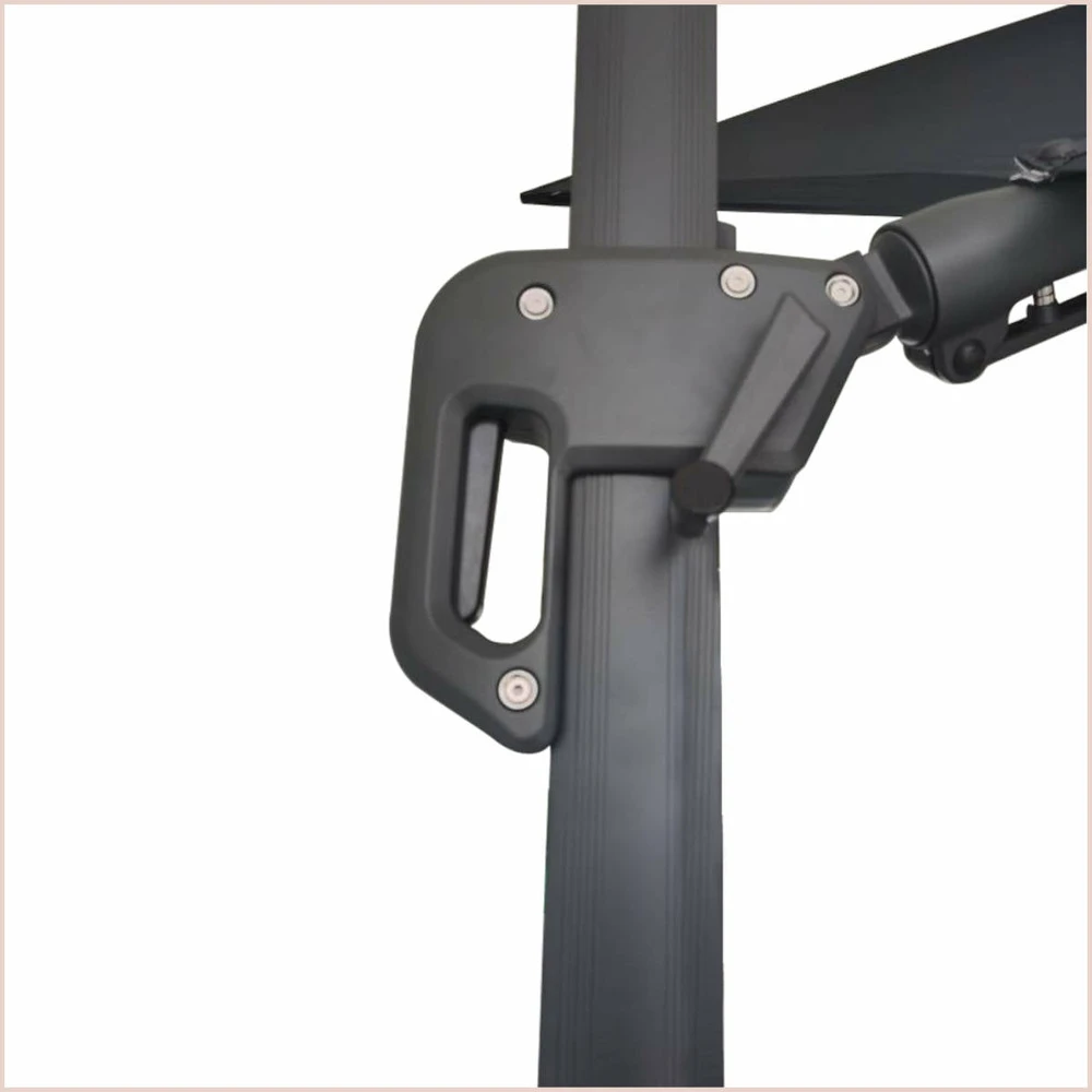 Parasol Déporté Marron Natural + Dalle Et Housse L400xh272xl300 - Jules - Cezare 4 Parasol Déporté Marron Natural + Dalle Et Housse L400xh272xl300 - Jules - Cezare – Image 2