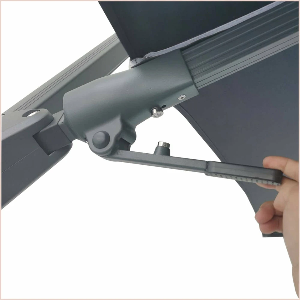 Parasol Déporté Marron Natural + Dalle Et Housse L400xh272xl300 - Jules - Cezare 5 Parasol Déporté Marron Natural + Dalle Et Housse L400xh272xl300 - Jules - Cezare – Image 3