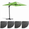 Parasol Déporté 2x3 M Et 4 Dalles Lestées Aluminium Vert -Élégance Jardin 646e58cd833ee5.62729563