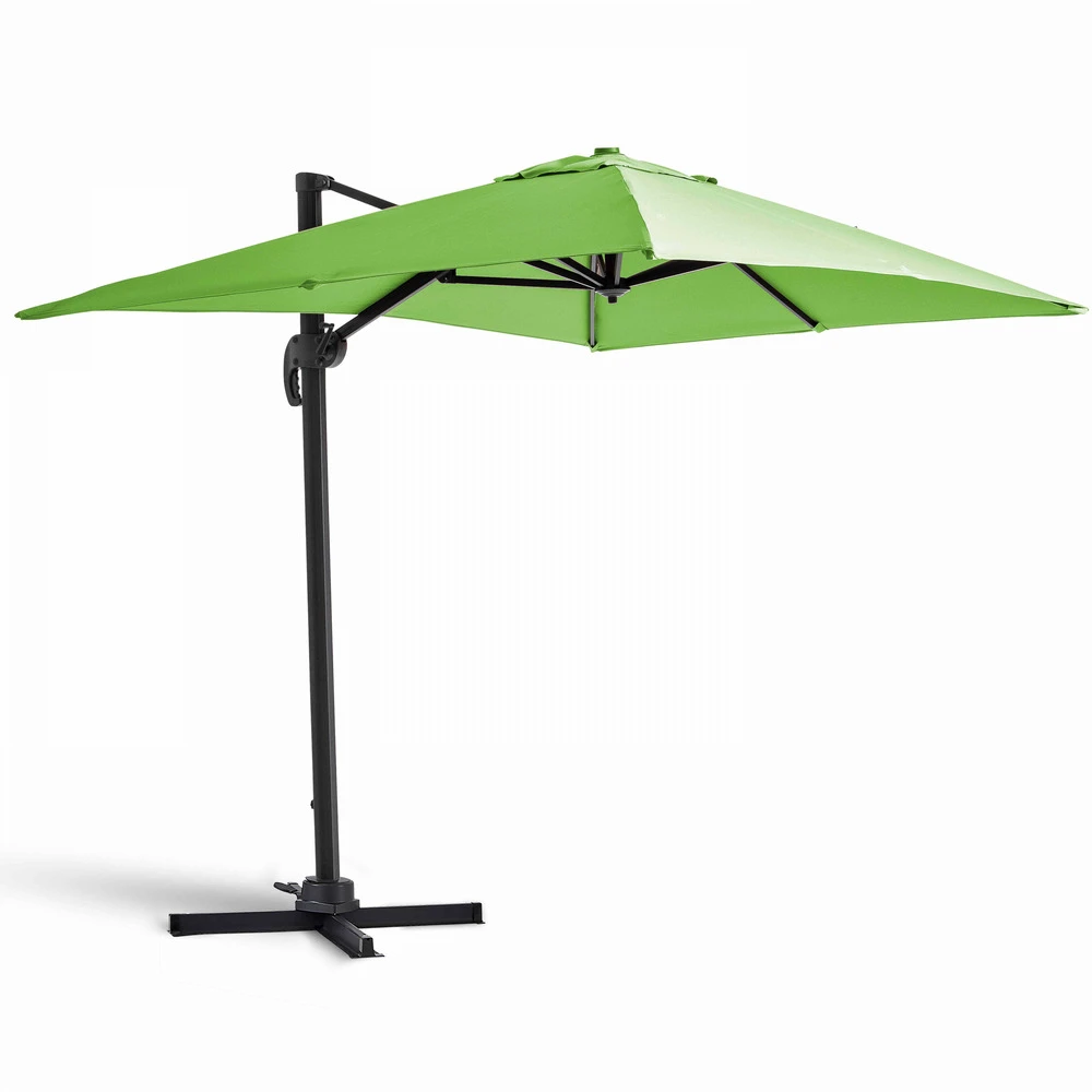 Parasol Déporté 2x3m En Aluminium Vert 3 Parasol Déporté 2x3m En Aluminium Vert