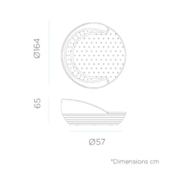 Lit De Jardin Formentera ø164cm - Blanc -Élégance Jardin 646f5247558323.34457251