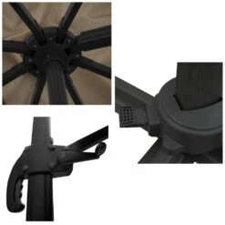 Oahu - Parasol Déporté Avec Housse De Rangement - Inclinable Rotatif Et Rabattable - Protection Uv - Ouverture Facile - Taupe 3x3m 8 Oahu - Parasol Déporté Avec Housse De Rangement - Inclinable Rotatif Et Rabattable - Protection Uv - Ouverture Facile - Taupe 3x3m -Élégance Jardin 646f550a952333.95687803