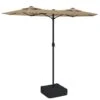 VIDAXL Parasol à Double Tête Avec Led Taupe 316x240 Cm -Élégance Jardin 6470a731334e16.99564965