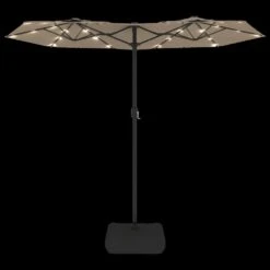 VIDAXL Parasol à Double Tête Avec Led Taupe 316x240 Cm -Élégance Jardin 6470a731366e13.29275547