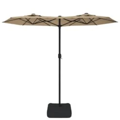 VIDAXL Parasol à Double Tête Avec Led Taupe 316x240 Cm -Élégance Jardin 6470a7313a1e62.33053531