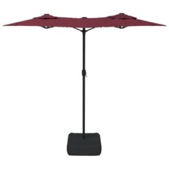 VIDAXL Parasol à Double Tête Avec Led Rouge Bordeaux 316x240 Cm -Élégance Jardin 6470a733190f99.62332197