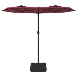VIDAXL Parasol à Double Tête Avec Led Rouge Bordeaux 316x240 Cm -Élégance Jardin 6470a733291e94.30398996