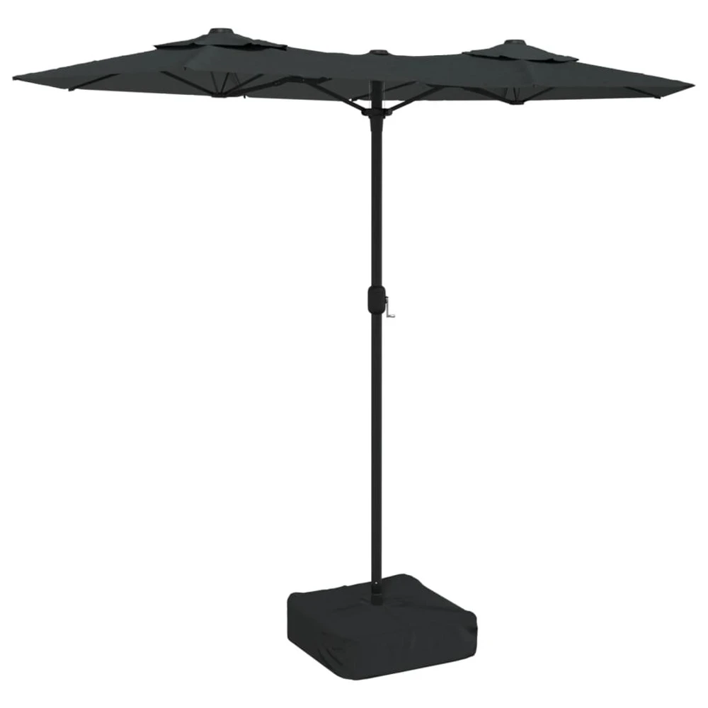 VIDAXL Parasol à Double Tête Avec Led Anthracite 316x240 Cm 4 VIDAXL Parasol à Double Tête Avec Led Anthracite 316x240 Cm – Image 2