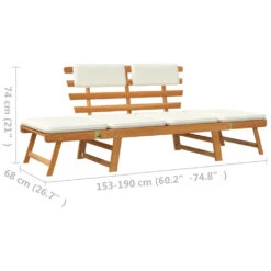 VIDAXL Banc De Jardin Avec Coussins 2-en-1 -Élégance Jardin 6478dca3c561f4.56556029