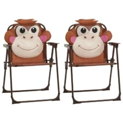 VIDAXL Petit Salon De Jardin Pour Enfant Avec Parasol Singe Rigolo -Élégance Jardin 6478f1d7305012.74454292