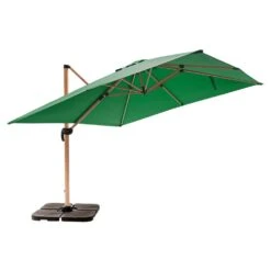 Parasol Déporté 3x3m Et 4 Dalles à Remplir Effet Bois Vert Cactus -Élégance Jardin 647b2f74d71398.43880631