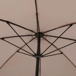 Parasol Droit Rond Sisko Taupe -Élégance Jardin 647f7caa1dc9e6.71323573