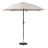 Parasol Droit Rond Sisko Taupe -Élégance Jardin 647f7caa215a66.05804132