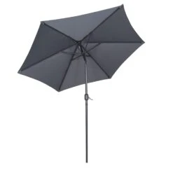 Parasol Droit 3m En Aluminium Gris Anthracite -Élégance Jardin 64802243150db0.28201136