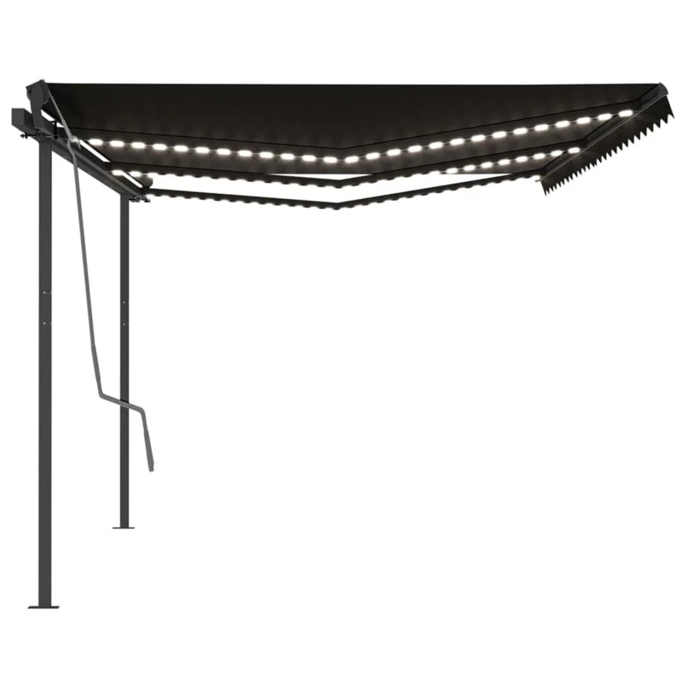 VIDAXL Auvent Automatique Et Capteur De Vent Et Led 6x3,5 M Anthracite 6 VIDAXL Auvent Automatique Et Capteur De Vent Et Led 6x3,5 M Anthracite – Image 4