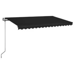 VIDAXL Auvent Automatique Et Capteur De Vent Led 450x350 Cm Anthracite -Élégance Jardin 6480d1cc459878.40185533