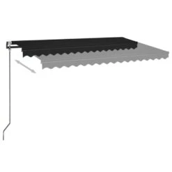 VIDAXL Auvent Automatique Et Capteur De Vent Led 450x350 Cm Anthracite -Élégance Jardin 6480d1cc4f06d3.46227534