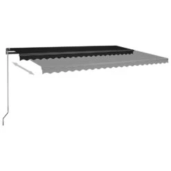 VIDAXL Auvent Automatique Capteur De Vent Et Led 500x350 Cm Anthracite -Élégance Jardin 6480d1cde47b91.83210252