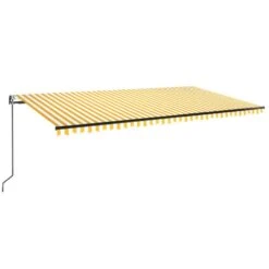 VIDAXL Auvent Automatique Capteur De Vent Led 600x350cm Jaune Et Blanc 10 VIDAXL Auvent Automatique Capteur De Vent Led 600x350cm Jaune Et Blanc -Élégance Jardin 6480d1dbcc37c6.60878287