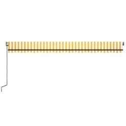 VIDAXL Auvent Automatique Capteur De Vent Led 600x350cm Jaune Et Blanc 12 VIDAXL Auvent Automatique Capteur De Vent Led 600x350cm Jaune Et Blanc -Élégance Jardin 6480d1dbde2958.94256267