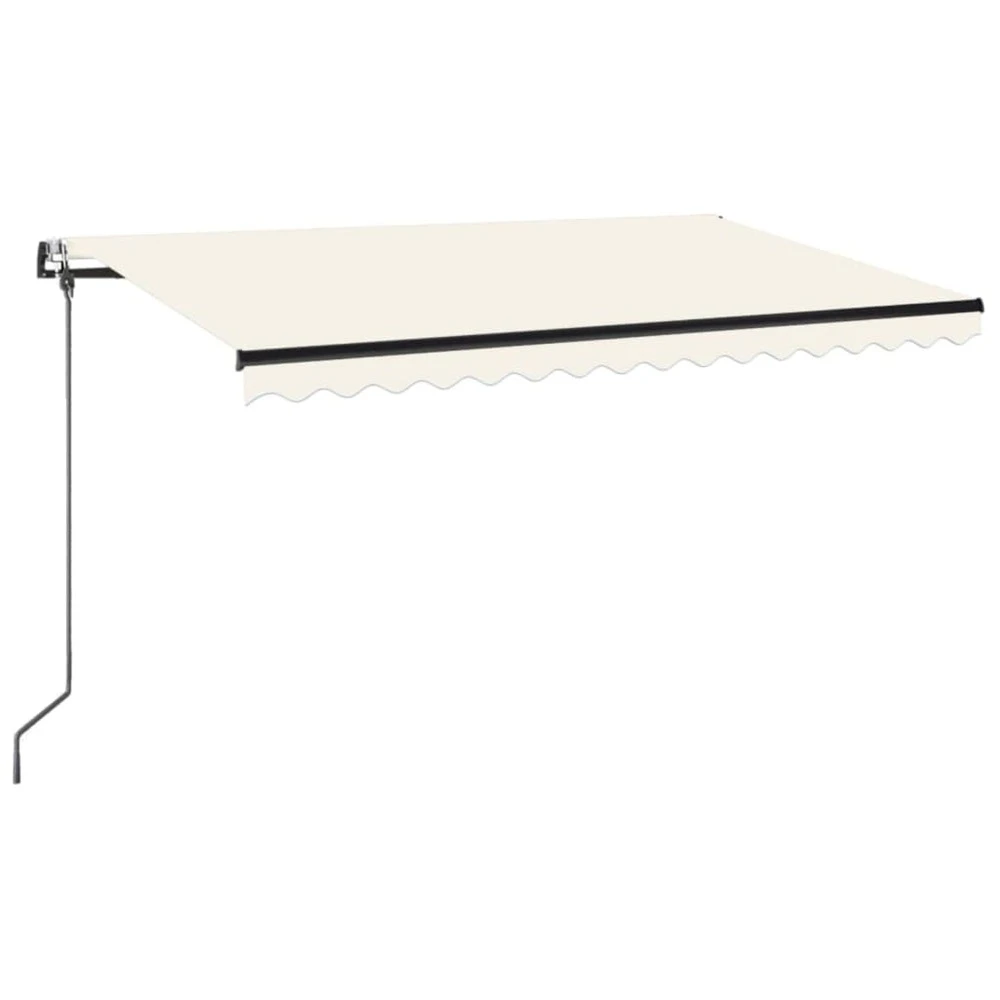 VIDAXL Auvent Automatique Avec Capteur De Vent Et Led 450x350 Cm Crème 4 VIDAXL Auvent Automatique Avec Capteur De Vent Et Led 450x350 Cm Crème – Image 2