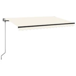 Devant 17 VIDAXL Auvent Automatique Avec Capteur De Vent Et Led 450x350 Cm Crème