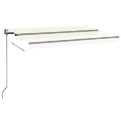VIDAXL Auvent Automatique Avec Capteur De Vent Et Led 450x350 Cm Crème 11 VIDAXL Auvent Automatique Avec Capteur De Vent Et Led 450x350 Cm Crème -Élégance Jardin 6480d1e0556fd8.73249215