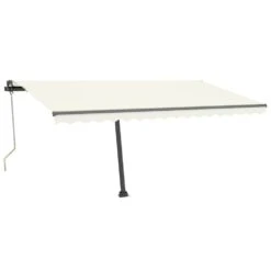 VIDAXL Auvent Automatique Avec Capteur De Vent Et Led 400x300 Cm Crème -Élégance Jardin 6480d1ed652e90.90021931