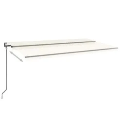 VIDAXL Auvent Automatique Avec Capteur De Vent Et Led 600x350 Cm Crème -Élégance Jardin 6480d1eef278e5.29587629