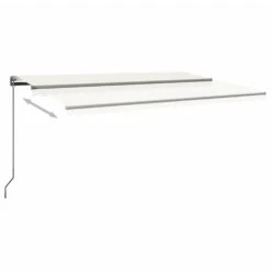 VIDAXL Auvent Automatique Sur Pied 500x350 Cm Crème -Élégance Jardin 6480d1f2146873.28927951