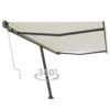 VIDAXL Auvent Automatique Sur Pied 500x350 Cm Crème 1 VIDAXL Auvent Automatique Sur Pied 500x350 Cm Crème -Élégance Jardin 6480d1f21798e0.60685510