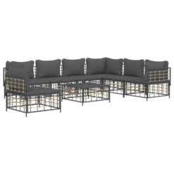 VIDAXL Salon De Jardin 8 Pcs Avec Coussins Anthracite Résine Tressée 11 VIDAXL Salon De Jardin 8 Pcs Avec Coussins Anthracite Résine Tressée -Élégance Jardin 6480d2f0ac6527.69596902